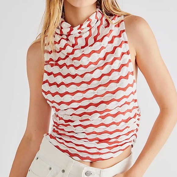 Free People Kaleidoscope Top in Rust As Header. Size Small. NWOT - Picture 2 of 5